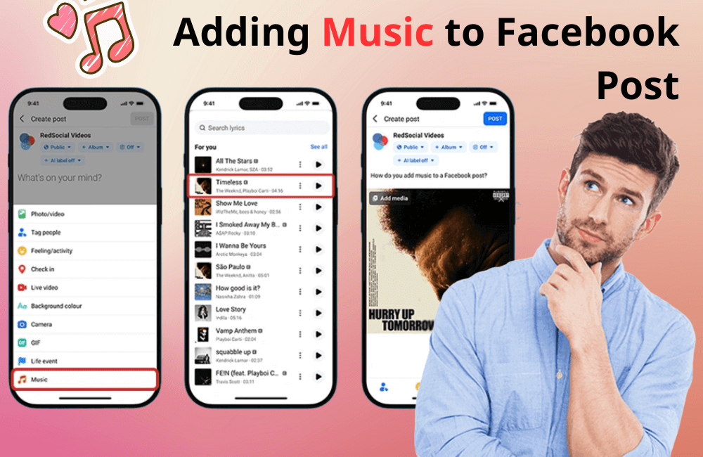Adding Music to Facebook Post: Photos, Videos, and Text Posts Explained