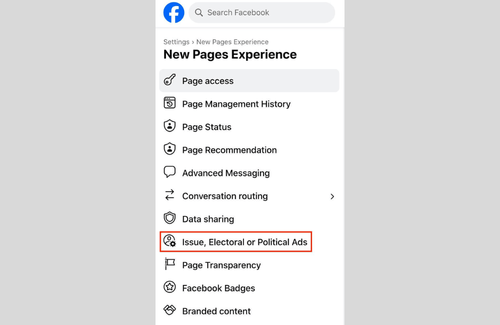 5 Steps for Facebook to grant authorization for political ad campaigns