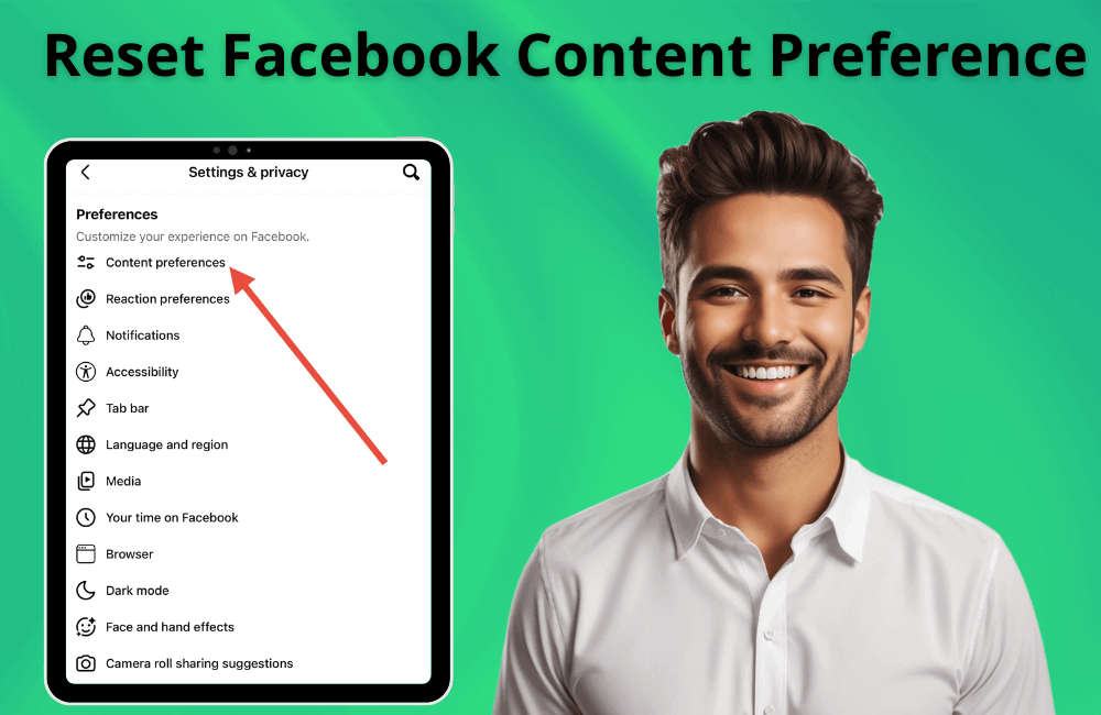 How to reset Facebook content preference to See Competitor Ads